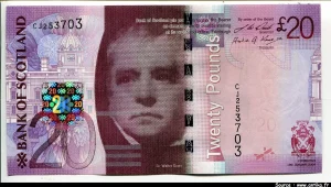 20 Pounds Sir Walter Scott Bank of Scotland * *