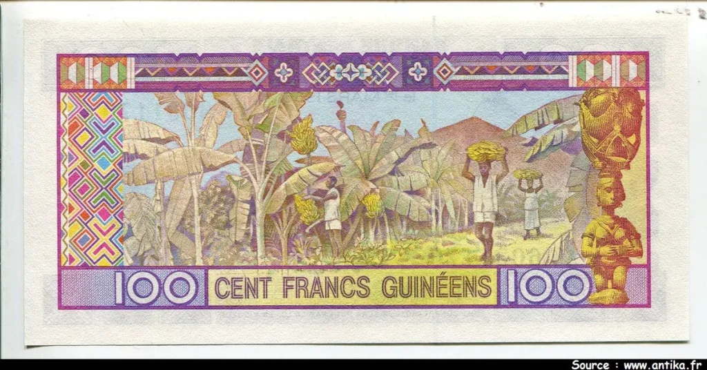 100 Frs Guinéens Jeune Fille & Statuette * * * * * * * * * PROMO