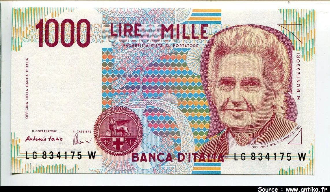 1000 Lire M.Montessori PROMO