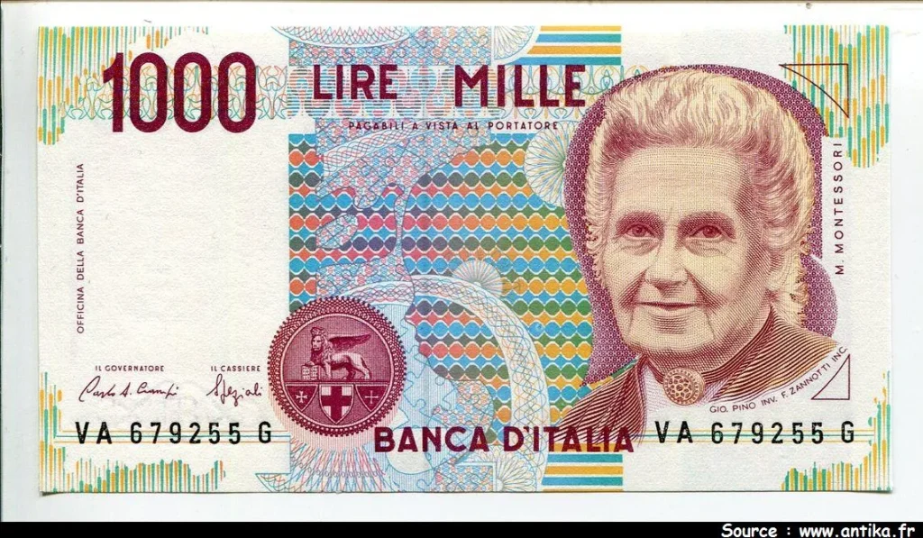 1000 Lire M.Montessori * * * PROMO