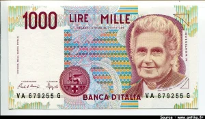 1000 Lire M.Montessori * * * PROMO