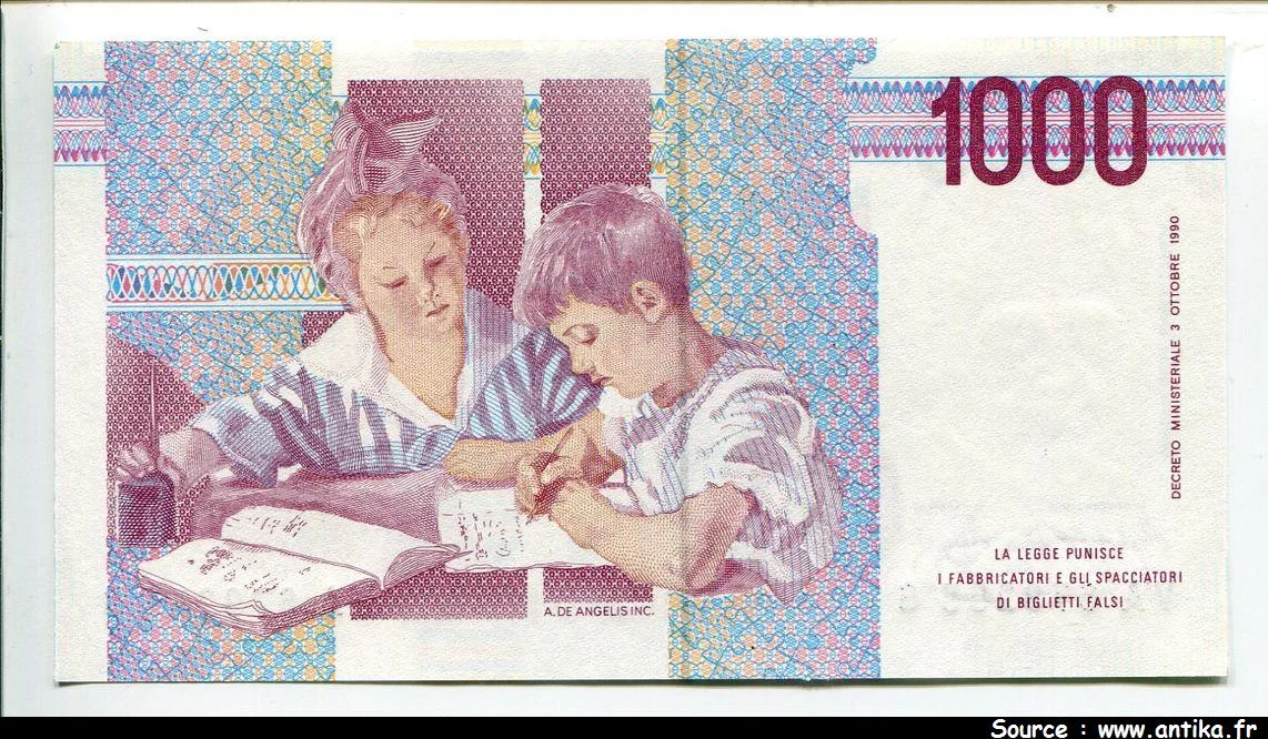 1000 Lire M.Montessori * * * PROMO