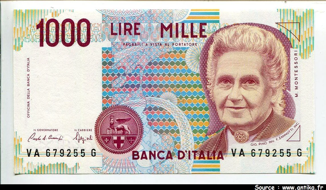 1000 Lire M.Montessori * * * PROMO