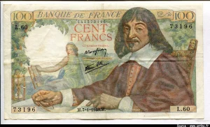 100 FRANCS DESCARTES - Type 1942