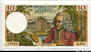 10 FRANCS VOLTAIRE - Type 1963