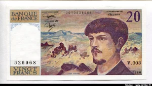 20 FRANCS DEBUSSY - Type 1980