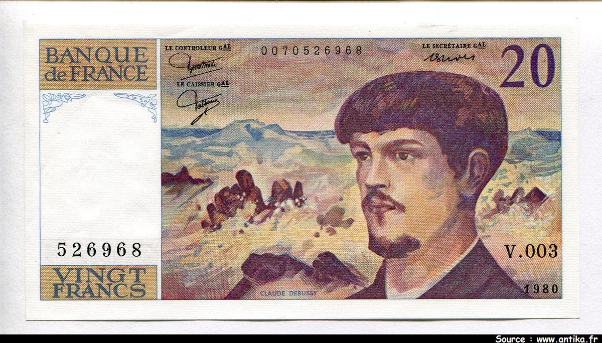 20 FRANCS DEBUSSY - Type 1980