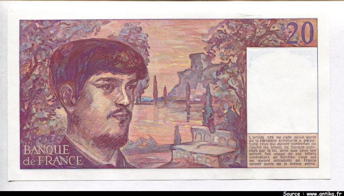 20 FRANCS DEBUSSY - Type 1980