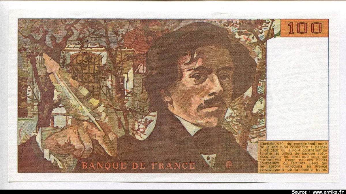 100 FRANCS DELACROIX - Type 1978 "imprimé en continu"