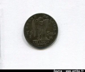 15 SOLS FRANCAIS, An 3 et 4 LOUIS XVI