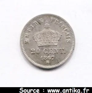 20 CENTIMES NAP III T.L G.M