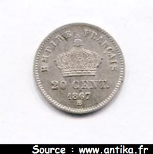 20 CENTIMES NAP III T.L G.M
