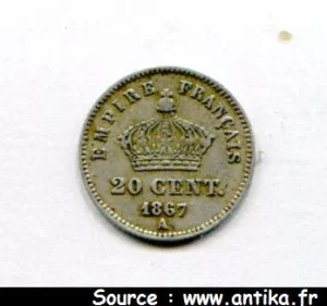 20 CENTIMES NAP III T.L G.M