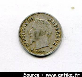 20 CENTIMES NAP III T.L G.M