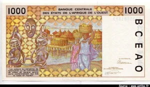 1000 Francs Femme foulard & Huttes * * * * * * * * * * D:Mali