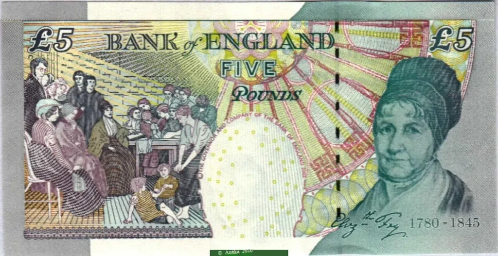5 Pounds Elizabeth II & Elizabeth Fry * * *