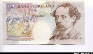 10 Pounds Elizabeth II & Charles Dickens * * * * *