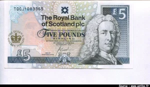 5 Pounds The Royal Bank of Scotland Commémoratif Jubilé de la Reine * * * * * RARE