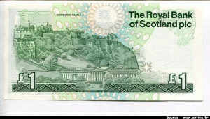 1 Pound The Royal Bank of Scotland Lord Ilay & Château d 'Edimbourg * * * * * * * *