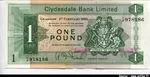 1 Pound Armoirie "Clydesdale Bank Limited " * *