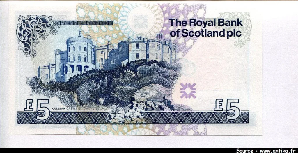 5 Pounds Lord Ilay R.B of Scotland plc & Château de Culzean * * * * * * * * *