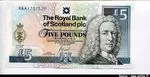 5 Pounds Lord Ilay R.B of Scotland plc & Old Tom Morris *********************************