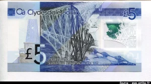 5 Pounds Sir William Arrol Clydesdale Bank & The Forth Bridge * * * * * *