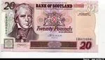 20 Pounds Sir W.Scott & Biologiste Bank of Scotland