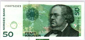 50 Kroner Peter Christen Asbjornsen * * * * * * * *