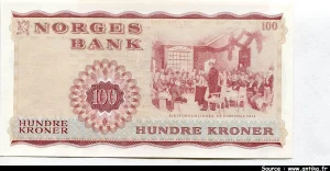100 Kroner Henrik Wergeland PROMO