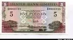 5 Pounds Ulster Bank Limited Pont & Armoirie * * * * * * * *