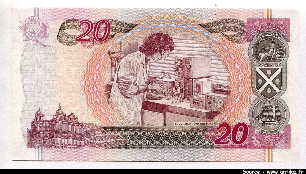 220 Pounds Sir W.Scott & Biologiste Bank of Scotland