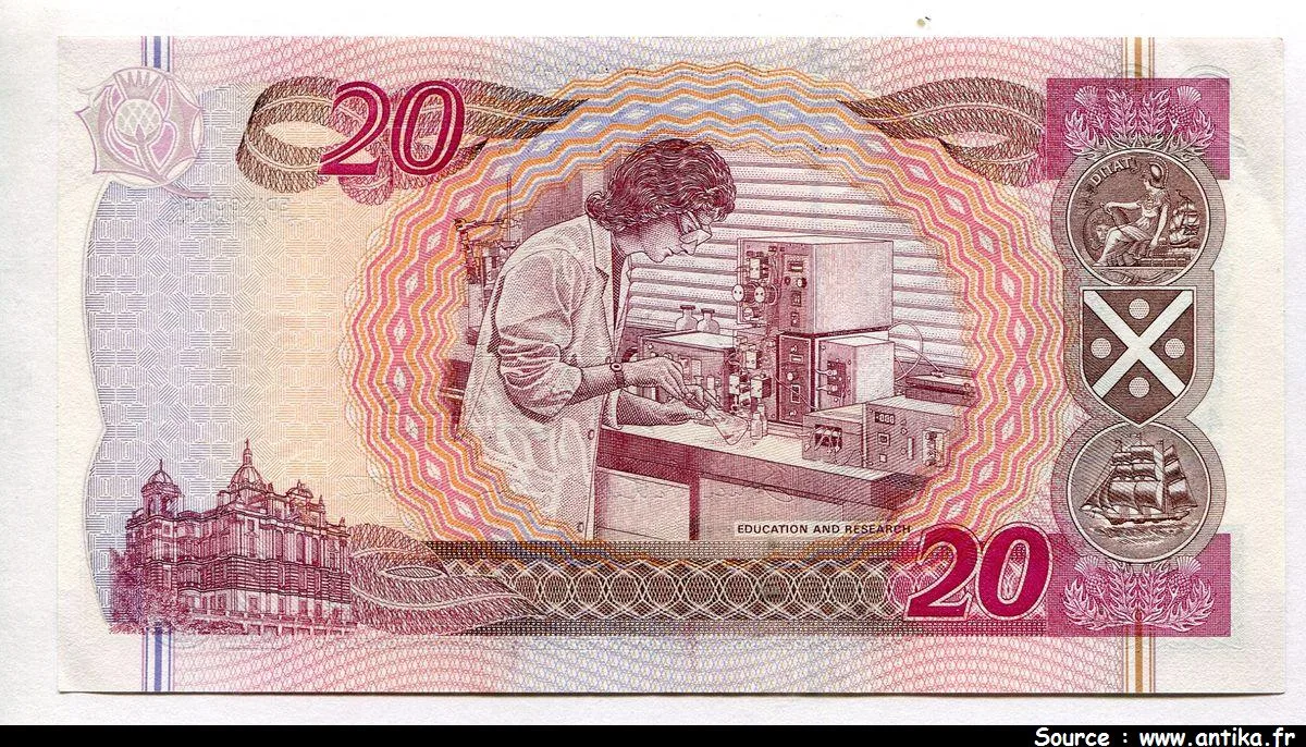 20 Pounds Sir W.Scott & Biologiste Bank of Scotland