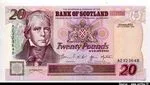 20 Pounds Sir W.Scott & Biologiste Bank of Scotland