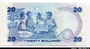 20 Shilingi Président Daniel Toroitich Arap * *