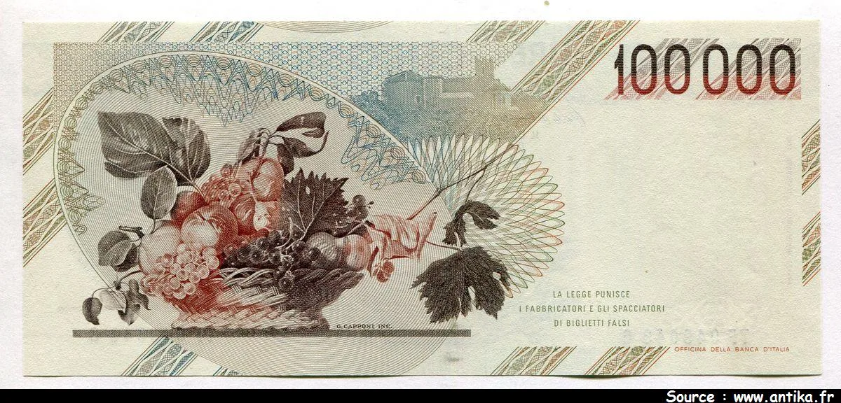 100 000 Lire Caravaggio * * * * * * * * * * PROMO