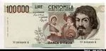 100 000 Lire Caravaggio * * * * * * * * * * PROMO