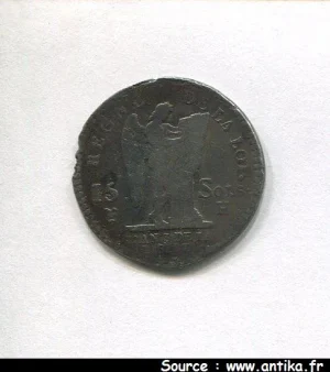 15 SOLS FRANCOIS, An 3 à 5 LOUIS XVI