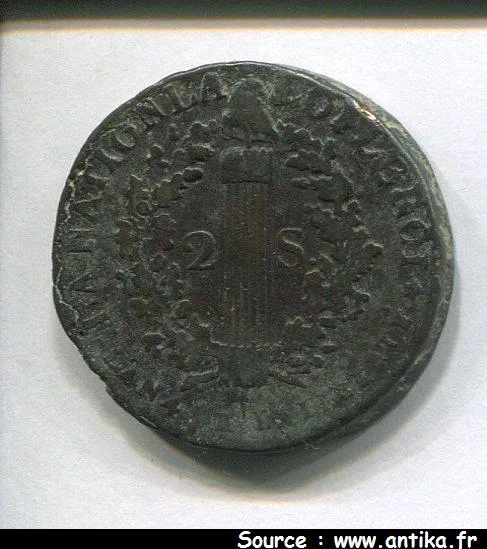 2 SOLS FRANCOIS, An 3 à 5 LOUIS XVI
