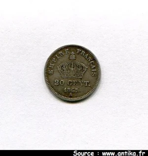 20 CENTIMES NAP III T.L G.M