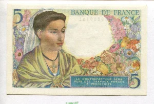 5 FRANCS BERGER - Type 1943