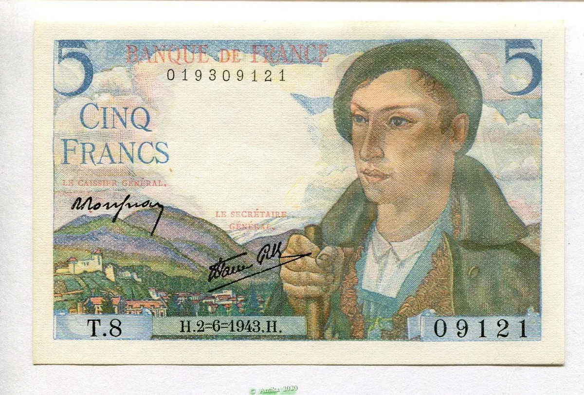 5 FRANCS BERGER - Type 1943