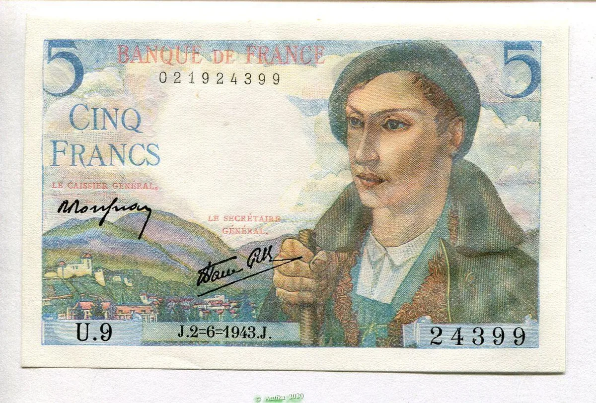 5 FRANCS BERGER - Type 1943