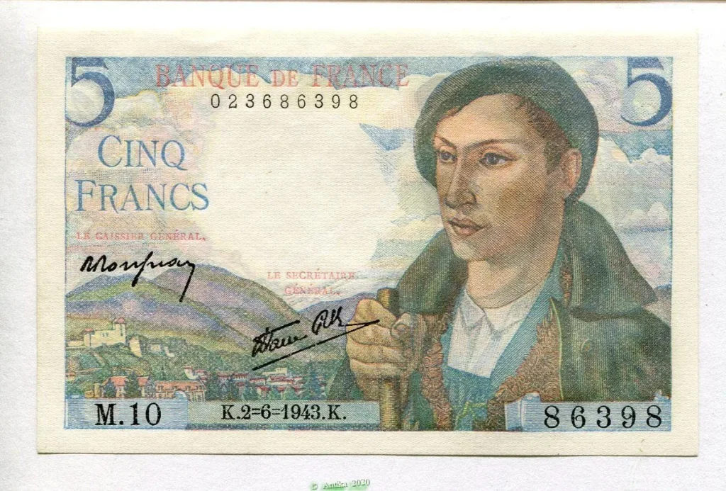 5 FRANCS BERGER - Type 1943
