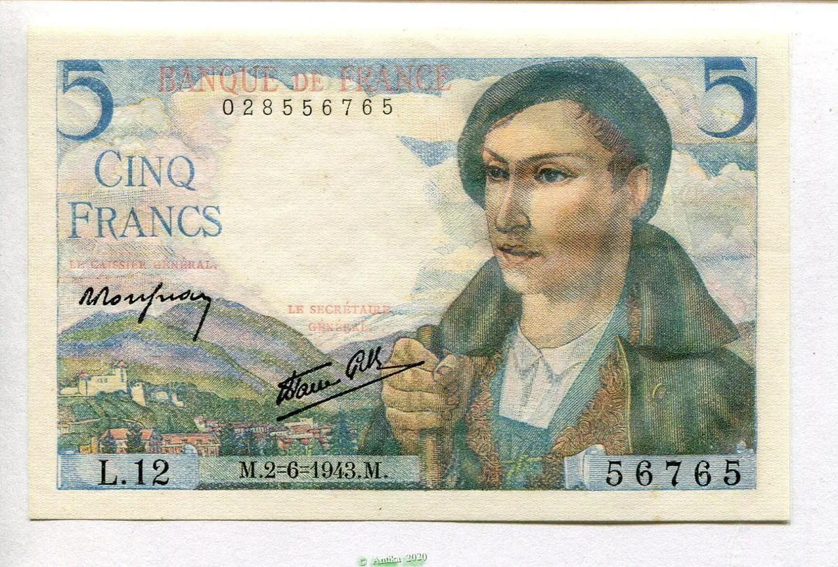 5 FRANCS BERGER - Type 1943