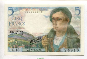 5 FRANCS BERGER - Type 1943