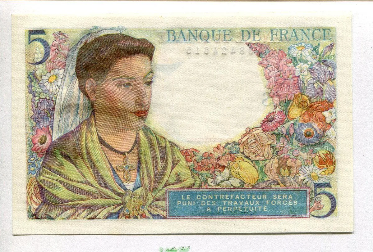 5 FRANCS BERGER - Type 1943