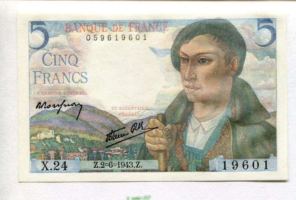 5 FRANCS BERGER - Type 1943