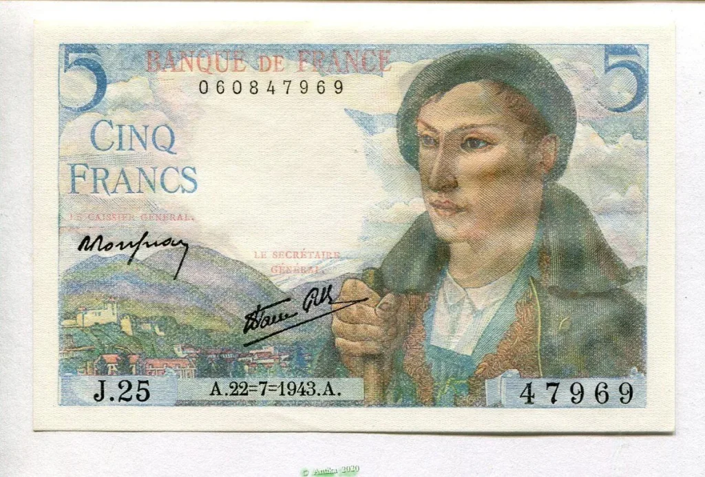 5 FRANCS BERGER - Type 1943