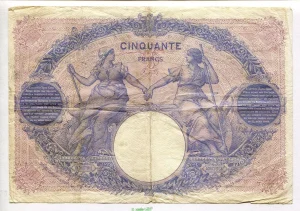 50 FRANCS BLEU & ROSE - Type 1889